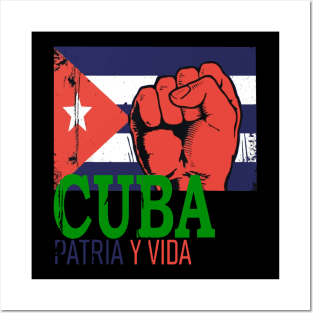 Cuba Flag Cuba Power Cuban Pride Vintage Posters and Art